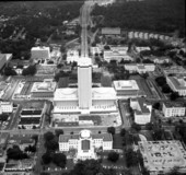 Aerial view of Florida's capitol complex center - Tallahassee, Florida.
