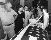 People saying farewell to the deceased Governor Dan McCarty - Tallahassee, Florida.