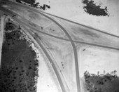 Aerial view showing Arlington Expressway intersection with Atlantic Boulevard - Jacksonville, Florida.