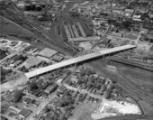 Aerial view of the Myrtle Avenue overpass - Jacksonville, Florida.