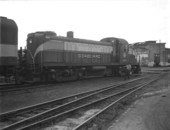 View of Seaboard Air Line Railroad diesel locomotive #1663 - Jacksonville, Florida.