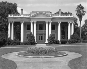 Governor's Mansion with flowerbed
