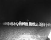Cross burning by the Ku Klux Klan