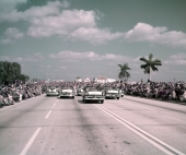 Highway patrol cars in the Tampa Gasparilla parade.
