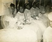 Delores McCoy with bridesmaids on her wedding day.