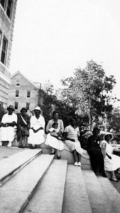 View showing some of the women from the West Florida Midwives Institute at Florida A&M College in Tallahassee, Florida.