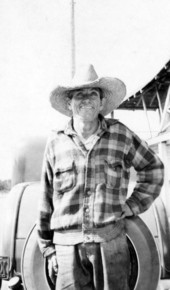 Portrait of male midwife Walter Rimes.