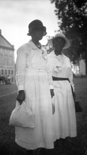 Two midwives at the Midwife Institute at Florida A&M College in Tallahassee, Florida.