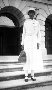 Portrait of an unidentified midwife at the Midwives Institute at Florida A&M College in Tallahassee, Florida.