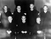 Group portrait of Florida Supreme Court Justices in Tallahassee, Florida.