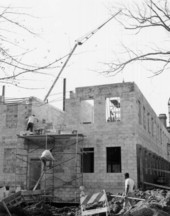 View showing the Florida Bar building under construction at 651 E. Jefferson St. in Tallahassee, Florida.