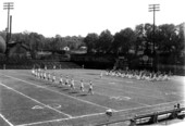 Leon High School band and Majorettes at Centennial field - Tallahassee, Florida .