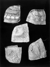 Antique handmade baby bonnets