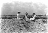 People eating watermelon