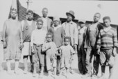 Family near their house