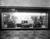 Display window at E. C. Newsom's furniture store.