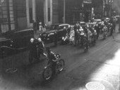 Marching band in a Boy Scouts of America parade.