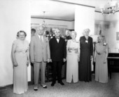 Eastern Star officers with some of their husbands.