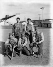 Men from a softball team.