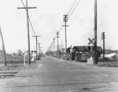 Railroad crossing.