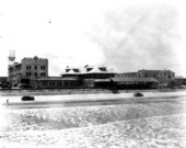 Beach scene.
