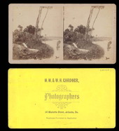 Waterfall from irrigation developed for De Bary's orange grove - Enterprise, Florida.