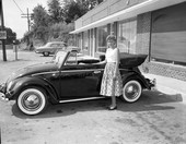 New convertible VW Beetle in Tallahassee, Florida.