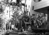 Statue of St. Francis of Assisi at entrance of hospital