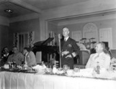 Admiral Wagner speaks to the officials - Shalimar, Florida