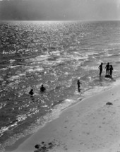 Beachgoers at the beach - Panama City, Florida .