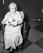 Mrs. Anna Washburg working on a rag doll - Miami, Florida