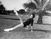 Fairfax Smathers exercising at Florida State University.