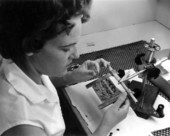 View showing work being done by an employee at Johnson Electronics - Casselberry, Florida.
