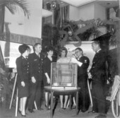 Military personnel and a space monkey .