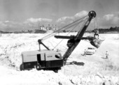 Earthmoving machinery at the quarry - Brooksville, Florida