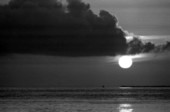 Sunset off Key West, Florida as viewed from the outer mole at the former Key West Naval Base.