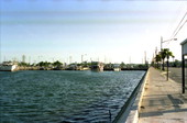 View of the "Garrison Bight City Marina" basin looking east from North Roosevelt Blvd., Key West, FL..