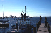 Shrimp boat leaving the docks - Ozona, Florida.