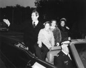 Askew family on the way to the reviewing stand for the inaugural parade - Tallahassee, Florida.