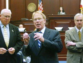 Rep. David Mealor, R-Lake Mary, answers questions while seeking the support of his colleagues for a measure considered on the House floor May 1, 2007, in Tallahassee, Florida..