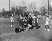 Mary McLeod Bethune receiving gifts at homecoming