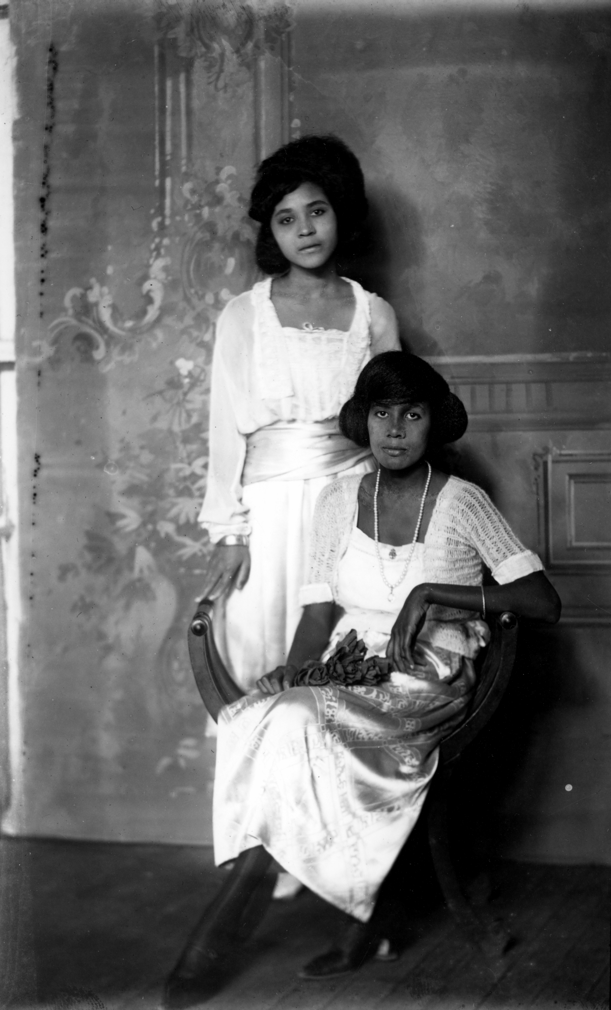 Graceful young women in a studio portrait