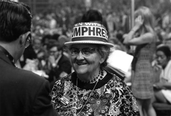 Delegate with Humphrey hat on - Miami Beach, Florida